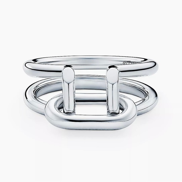 TIFFANY & CO. Sterling Silver “Hardware Two-row” Ring EUC and Authentic - Picture 11 of 12